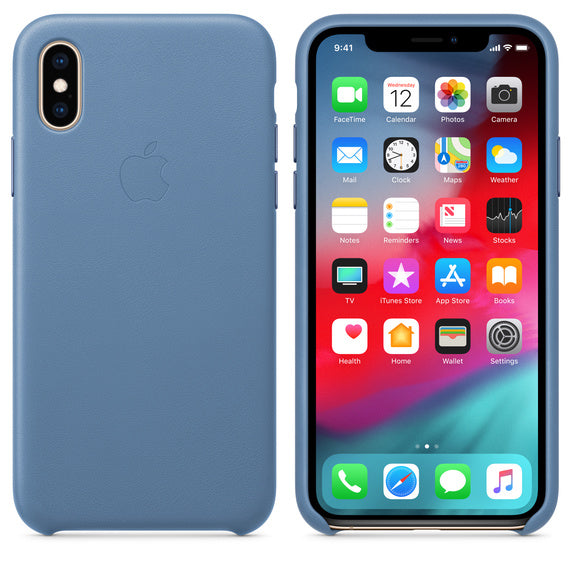 Apple iPhone XS Leather Case - Cornflower