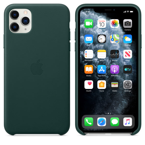 Apple iPhone 11 Pro Max Leather Case - Forest Green (New)
