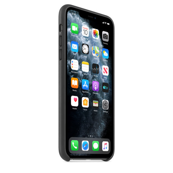 Apple iPhone 11 Pro Max Leather Case - Black - New