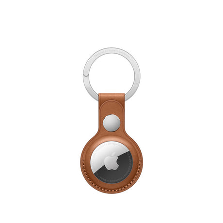 Apple AirTag Leather Key Ring, Saddle Brown (AirTag Not Included)