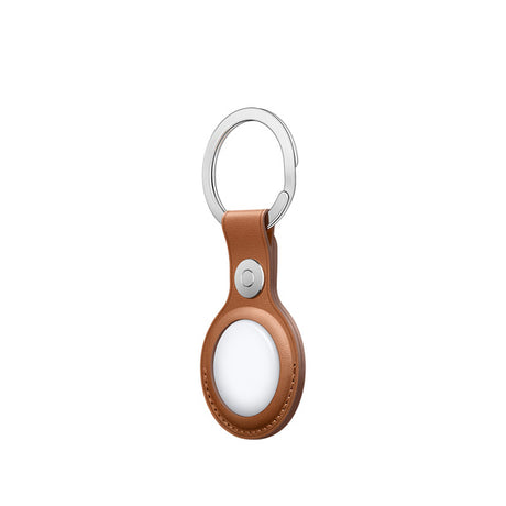 Apple AirTag Leather Key Ring, Saddle Brown (AirTag Not Included)