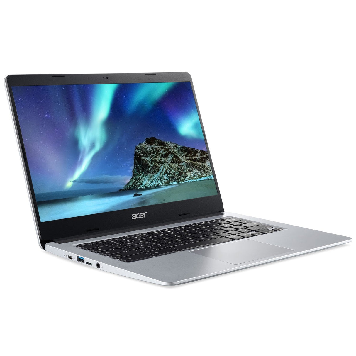 ASUS Chromebook CB314-1H-C3E3 Laptop, Intel Celeron, 4GB RAM, 64GB eMMC, 14", Silver - Refurbished Good