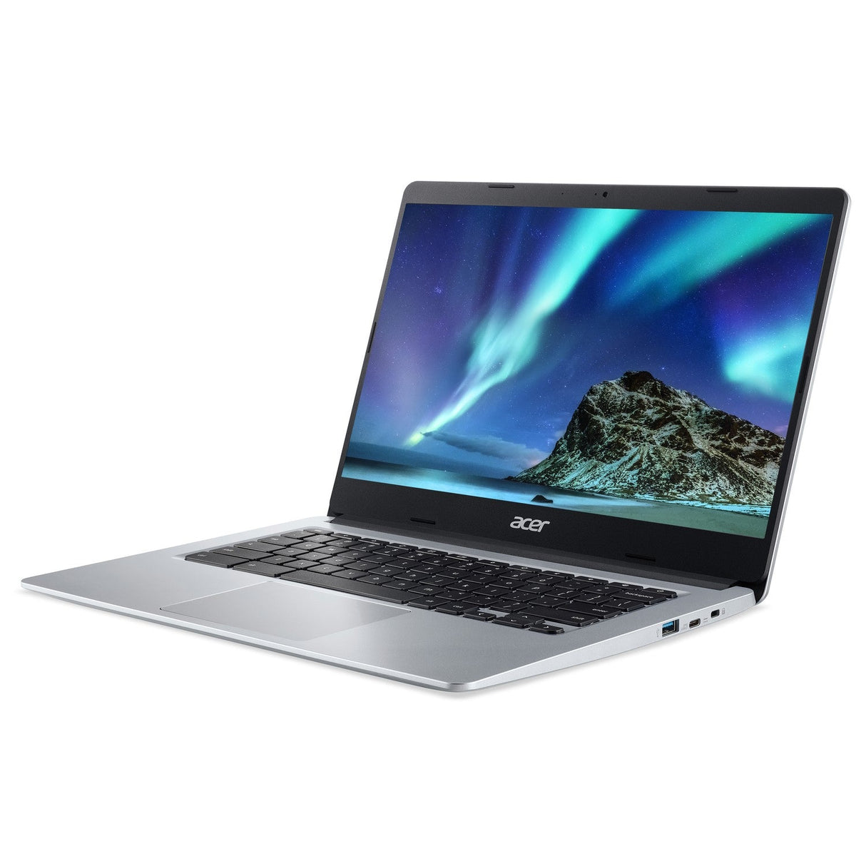 ASUS Chromebook CB314-1H-C3E3 Laptop, Intel Celeron, 4GB RAM, 64GB eMMC, 14", Silver - Refurbished Good