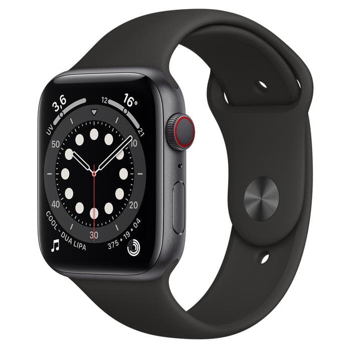 Apple Watch Series 6 44mm Aluminium Case, GPS + Cell, Space Grey - Refurbished Pristine