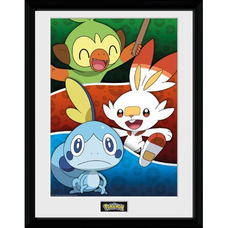 Pokémon Galar Starters Framed Poster