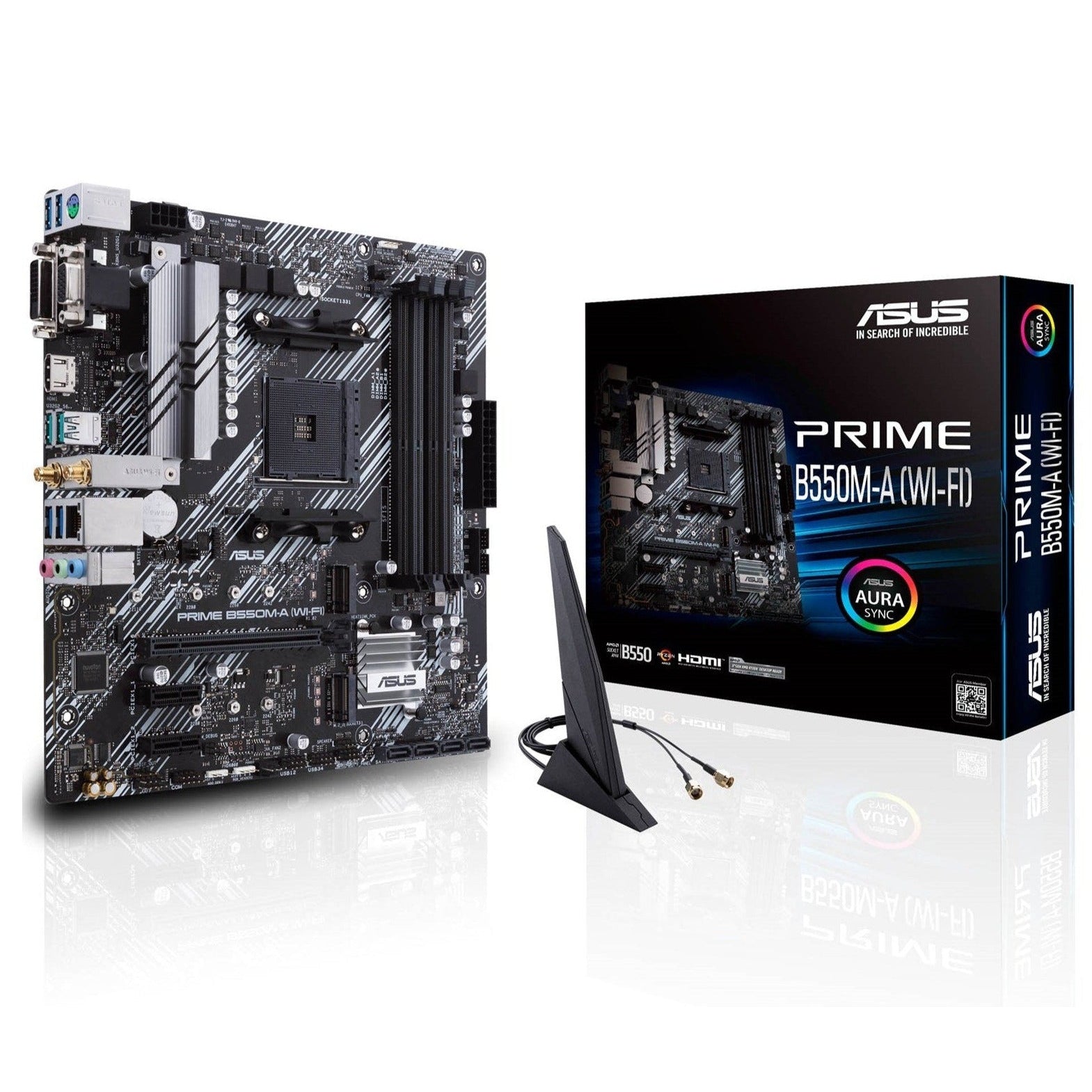 Asus PRIME B550M-A (WI-FI) AMD B550 AM4 Micro ATX 4 Motherboard