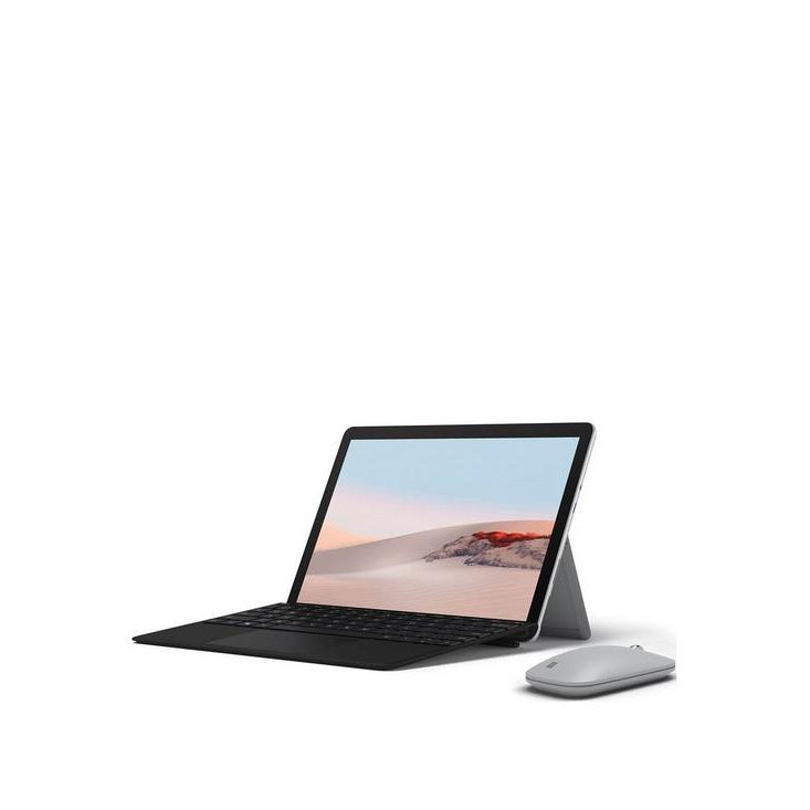 Microsoft Surface Go 2 Laptop Bundle, Intel Pentium, 4GB, 64GB, Type Cover and Wireless Mouse, Platinum