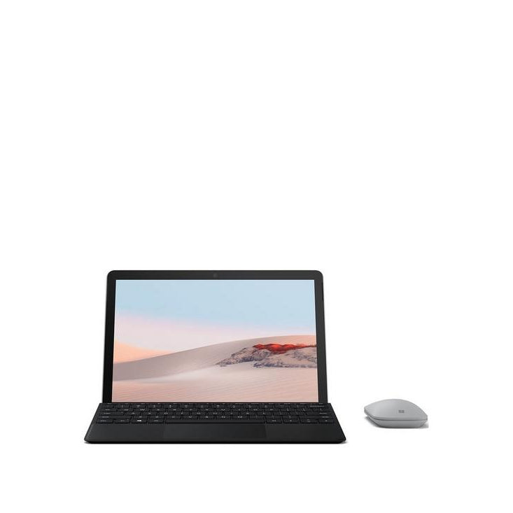 Microsoft Surface Go 2 Laptop Bundle, Intel Pentium, 4GB, 64GB, Type Cover and Wireless Mouse, Platinum