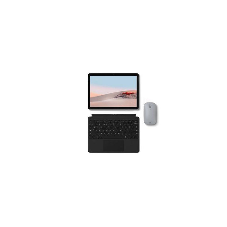 Microsoft Surface Go 2 Laptop Bundle, Intel Pentium, 4GB, 64GB, Type Cover and Wireless Mouse, Platinum