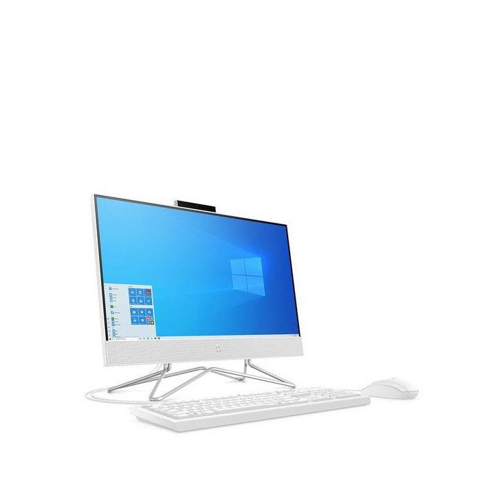 HP 22-df0001na All-in-One Desktop PC, 4GB RAM, 128GB SSD, 21.5" Full HD, White - LINE THROUGH LCD