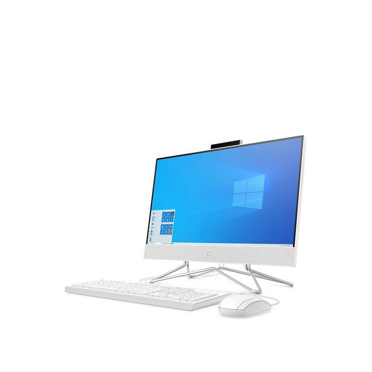 HP 22-df0001na All-in-One Desktop PC, 4GB RAM, 128GB SSD, 21.5" Full HD, White - LINE THROUGH LCD