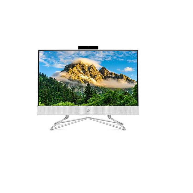 HP 22-df0001na All-in-One Desktop PC, 4GB RAM, 128GB SSD, 21.5" Full HD, White - LINE THROUGH LCD