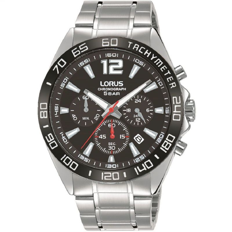 Lorus RT335JX9 Men's Chronograph Date Bracelet Strap Watch, Silver