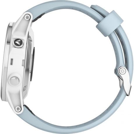 Garmin Fenix 5S Plus Premium Multisport GPS Watch, White with Sea Foam Band