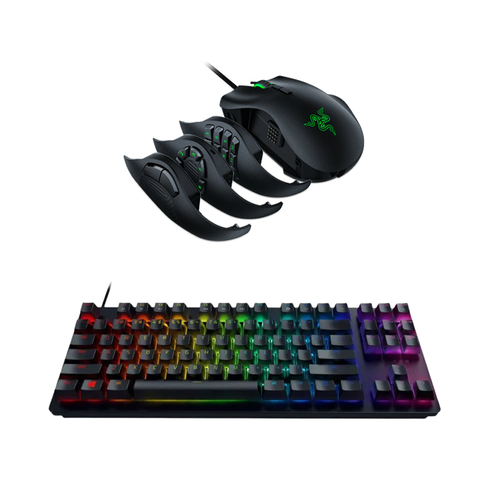 Razer Huntsman Tournament Edition Keyboard and Naga Trinity Mouse Bundle