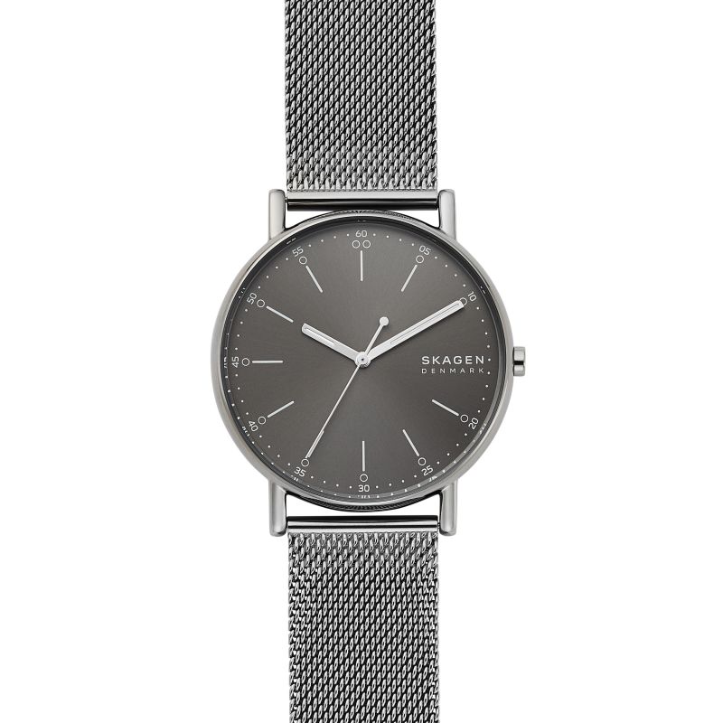 Skagen SKW6577 Men's Signatur Three-Hand Mesh Watch - Grey - Excellent