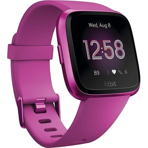 Fitbit Versa Lite Health & Fitness Smartwatch - Mulberry - Refurbished Good