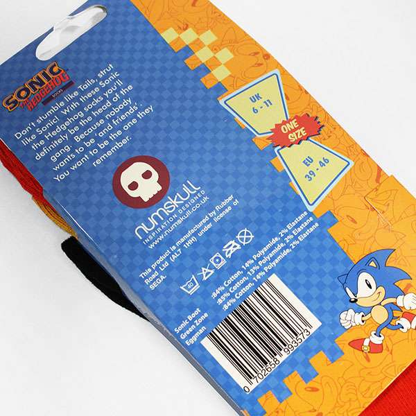 Numskull Sonic the Hedgehog Socks Triple Pack