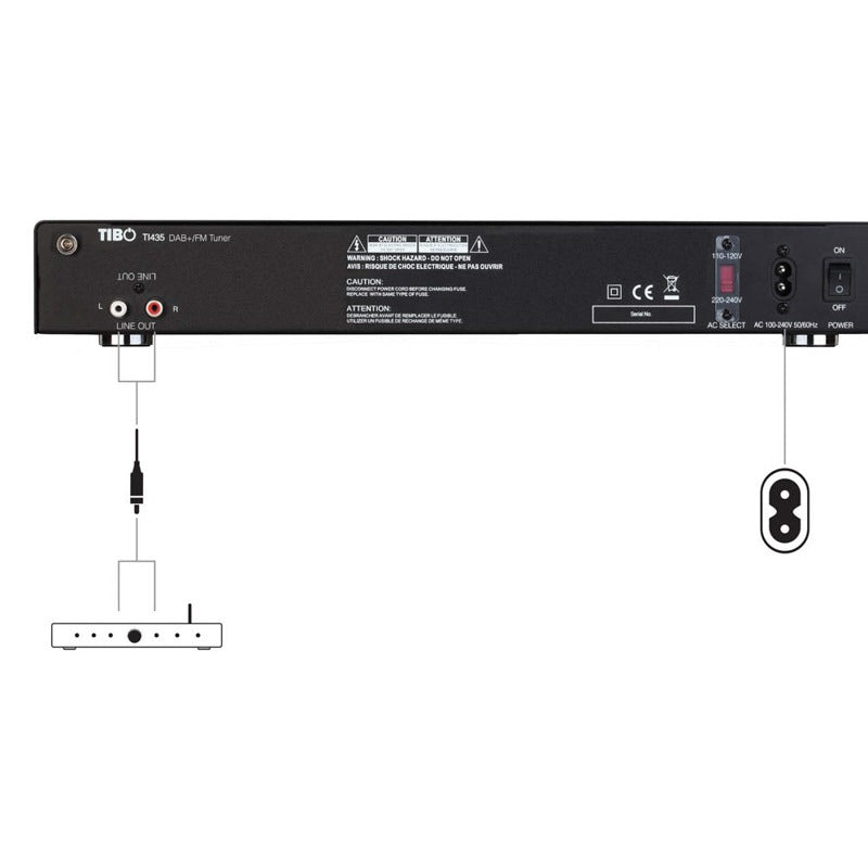 Tibo TI435DAB DAB+/DAB/FM Stereo Tuner - Black
