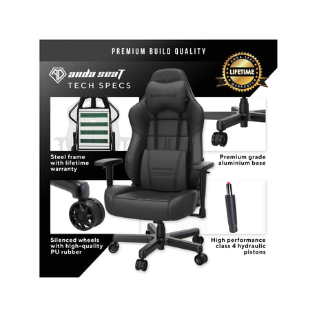 Anda Seat Dark Demon Dragon Gaming Chair (AD19-03-B-PV) - Refurbished Excellent