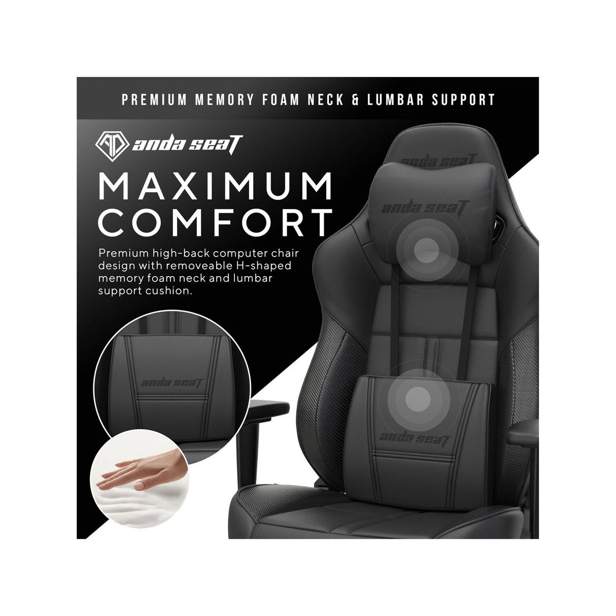 Anda Seat Dark Demon Dragon Gaming Chair (AD19-03-B-PV) - Refurbished Excellent