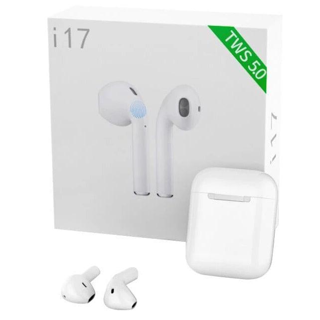 TWS i17 5.0 Bluetooth Earphones in White