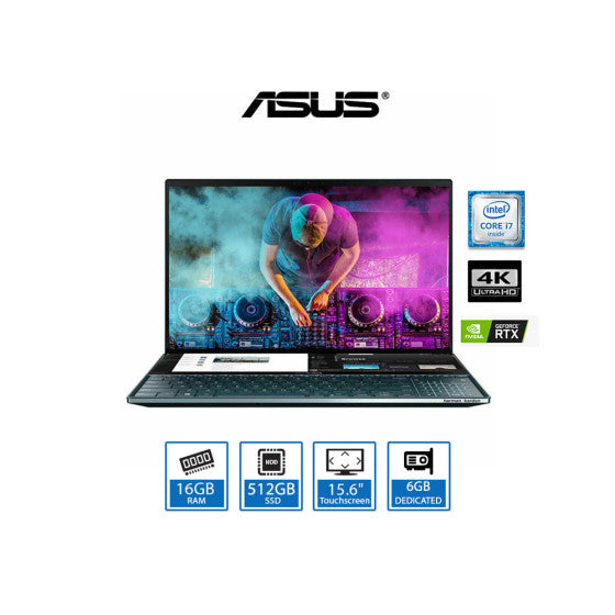 ASUS ZenBook Pro Dual Screen Laptop Intel Core i7-9750 16GB RAM 512GB SSD 15.6" 4K Touchscreen RTX 2060