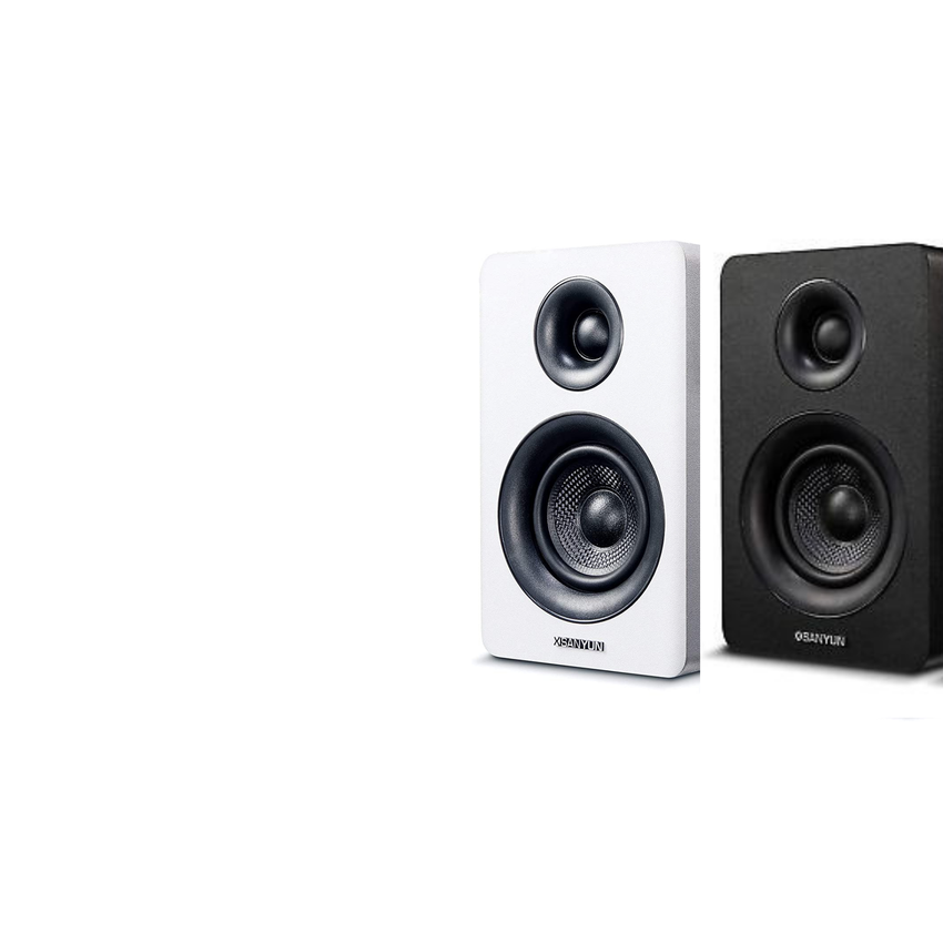 Sanyun SW208 3" Active Bluetooth Bookshelf Speakers - 60W Carbon Fiber Speaker Unit