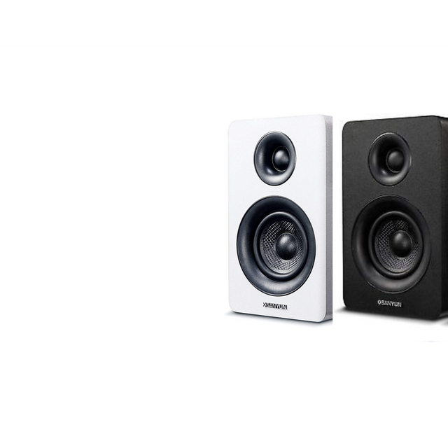 Sanyun SW208 3" Active Bluetooth Bookshelf Speakers - 60W Carbon Fiber Speaker Unit