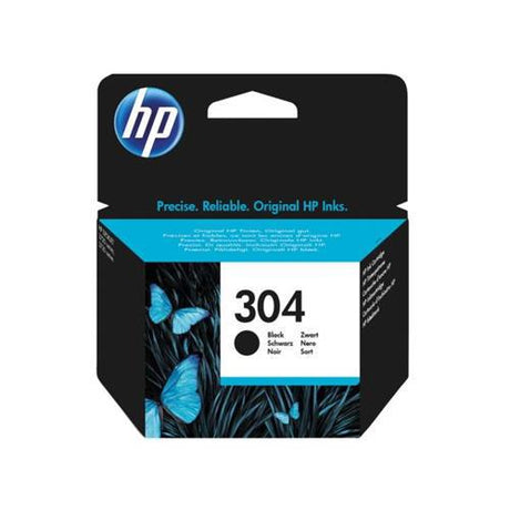 HP 304 Black Ink Cartridge (Standard Yield, 4ml, 120 Page Capacity)