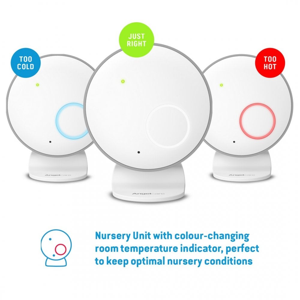 AngelCare AC127 Baby Movement Monitor, White
