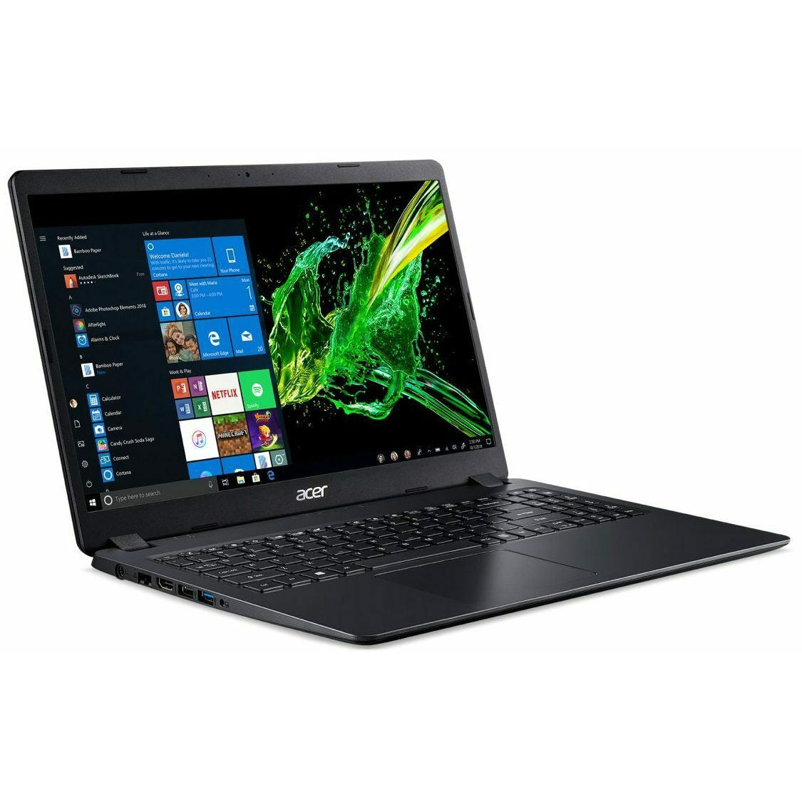 Acer Aspire 3 A315-54K Laptop, Intel Core i5 GB RAM, 256GB SSD, 15.6" FHD, Black