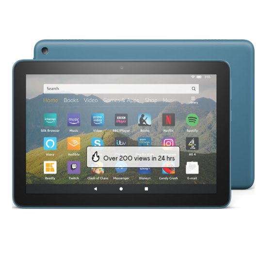 Amazon Fire HD 8 10th Gen, 8 Inch, 32GB Tablet - Twilight Blue