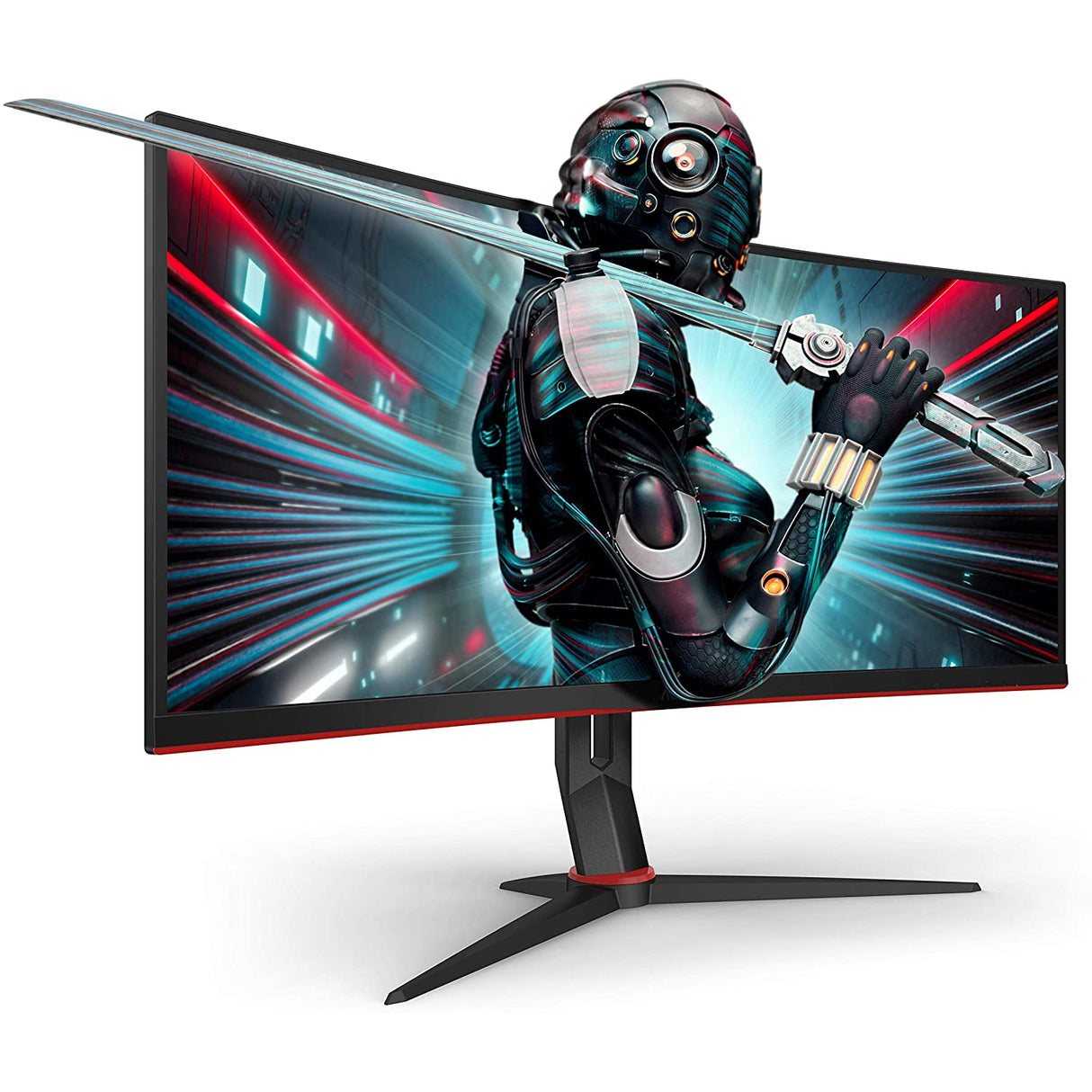 AOC Gaming CU34G2X - 34 Inch WQHD Curved Monitor, 144Hz, 1 ms, VA, AMD FreeSync, Height Adjust, USB Hub