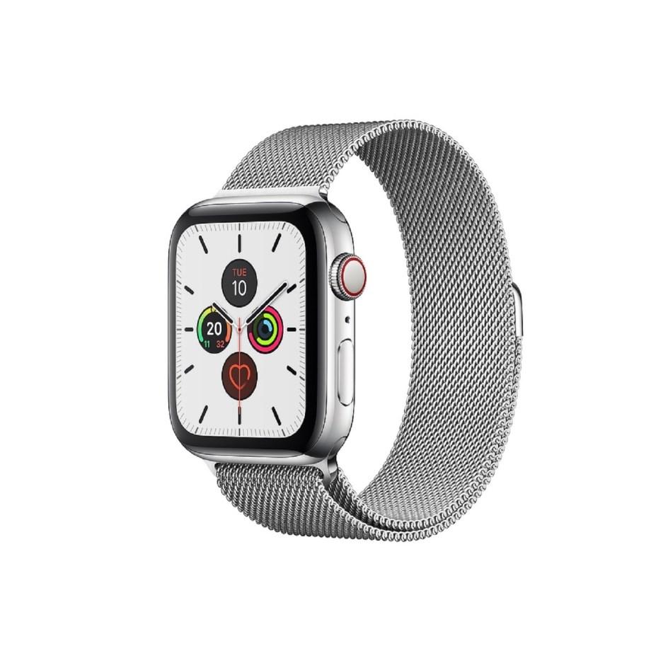 Apple Watch Series 5 GPS + Cellular 44mm MWWG2B/A Stainless Steel Case with Stainless Steel Milanese Loop