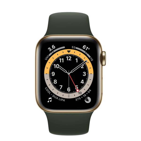 Apple Watch Series 6 40mm Aluminium Case GPS + Cell - Green / Gold - Refurbished Pristine