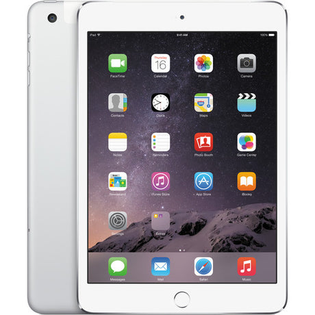Apple iPad Mini 3 - 16GB - Wi-Fi + Cellular - Silver (MH3F2LL/A)