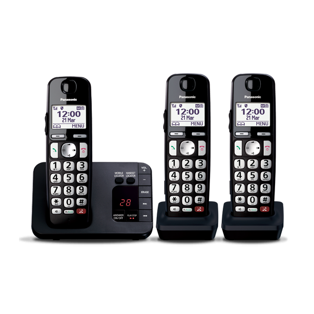 Panasonic KX-TGE823EB Digital Cordless Telephone - Trio - Good