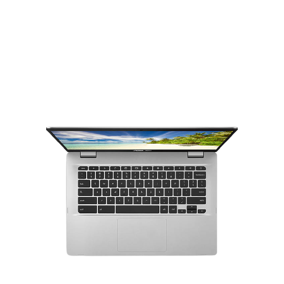 ASUS C423 Chromebook Laptop, Intel Celeron Processor, 4GB RAM, 64GB eMMC, 14" HD, Silver - (No Charger)
