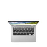 ASUS C423 Chromebook Laptop, Intel Celeron Processor, 4GB RAM, 64GB eMMC, 14" HD, Silver - (No Charger)