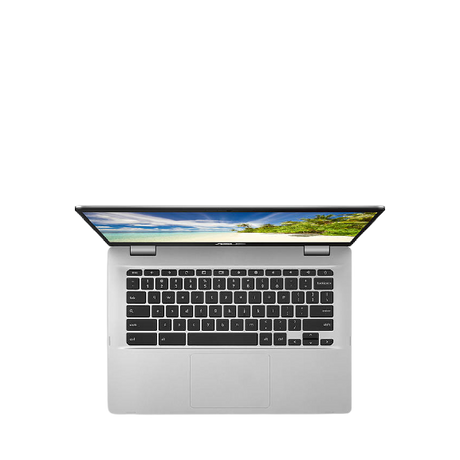 ASUS C423 Chromebook Laptop, Intel Celeron Processor, 4GB RAM, 64GB eMMC, 14" HD, Silver - (No Charger)