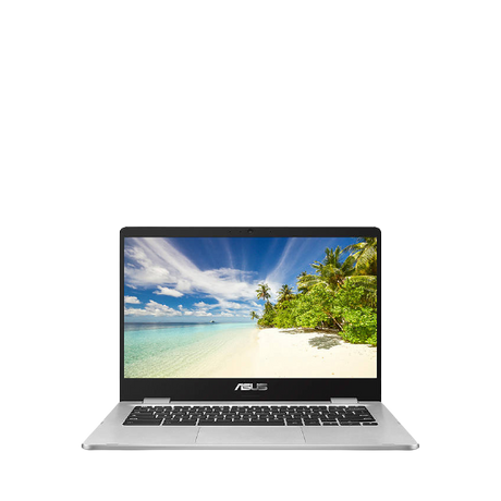 ASUS C423 Chromebook Laptop, Intel Celeron Processor, 4GB RAM, 64GB eMMC, 14" HD, Silver - (No Charger)