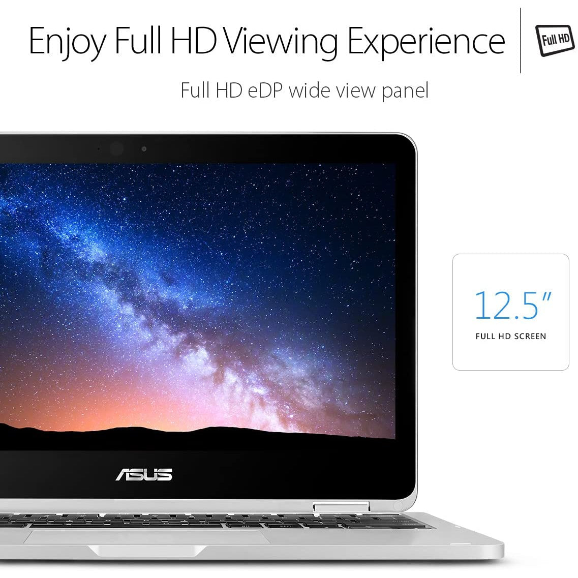 Asus Chromebook Flip C302C 12.5-Inch Chromebook, Intel Core M3, 4GB, 64GB, Chrome Os, Aluminum Silver
