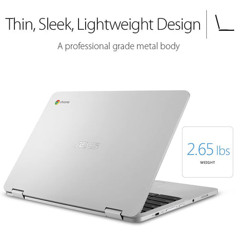 Asus Chromebook Flip C302C 12.5-Inch Chromebook, Intel Core M3, 4GB, 64GB, Chrome Os, Aluminum Silver
