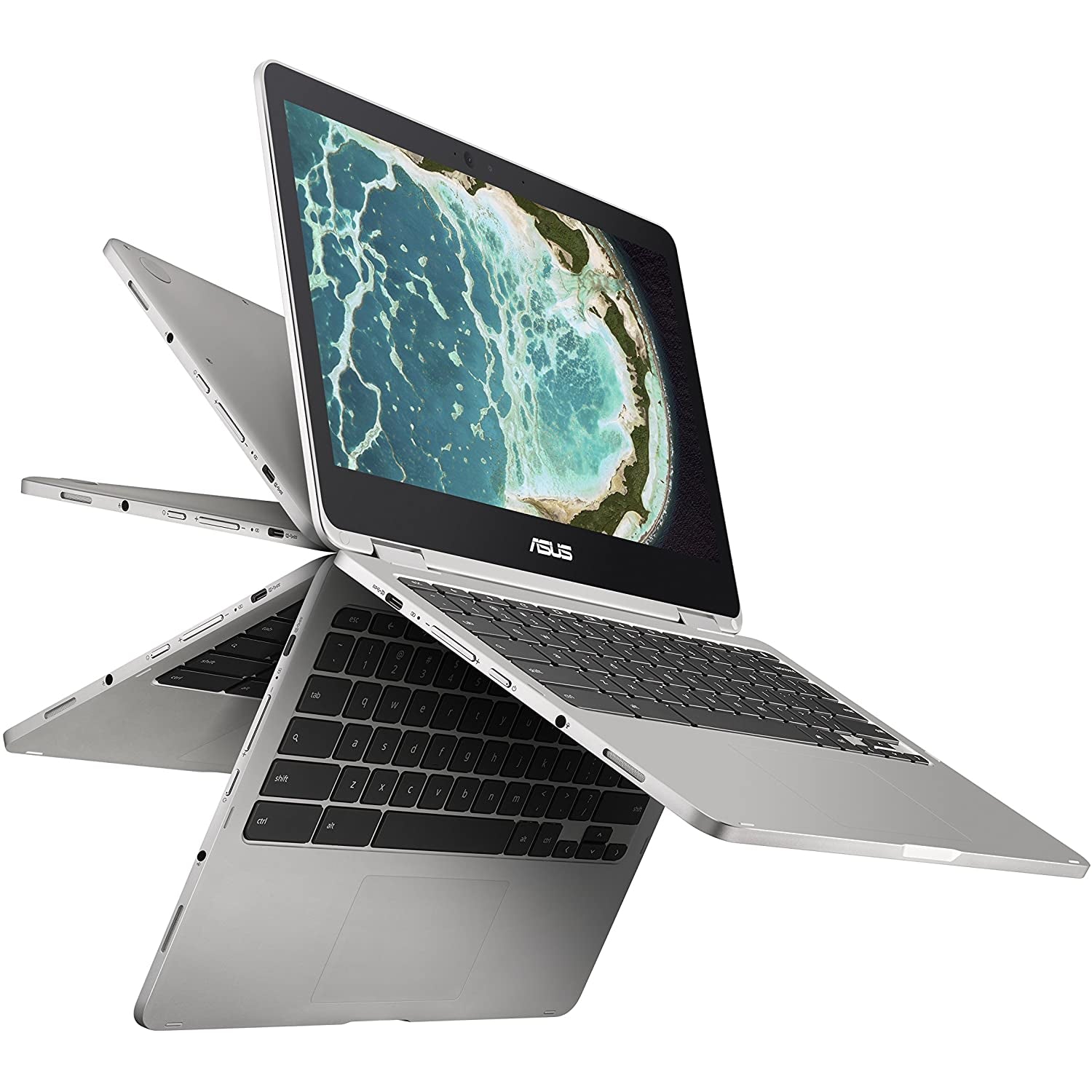 Asus Chromebook Flip C302C 12.5-Inch Chromebook, Intel Core M3, 4GB, 64GB, Chrome Os, Aluminum Silver