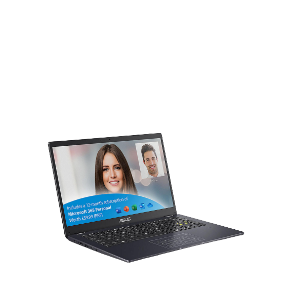 ASUS E410 90NB0Q11-M17120 Laptop, Intel Celeron Processor, 4GB RAM, 64GB eMMC, 14" Full HD - Blue Navy