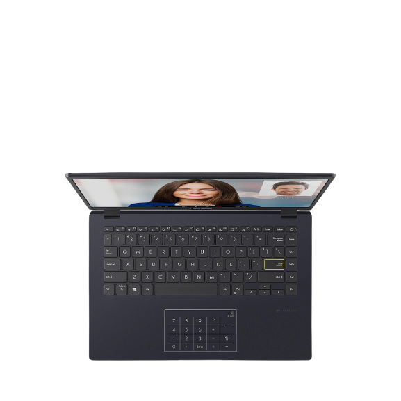 ASUS E410 90NB0Q11-M17120 Laptop, Intel Celeron Processor, 4GB RAM, 64GB eMMC, 14" Full HD - Blue Navy