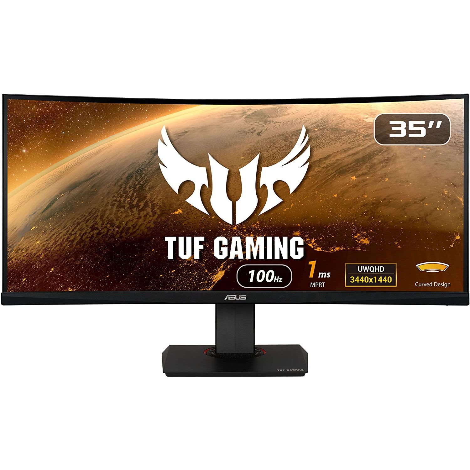 ASUS ROG TUF Curved VG35VQ, 35 Inch UWQHD (3440 x 1440) Gaming Monitor, VA, Up to 100 Hz