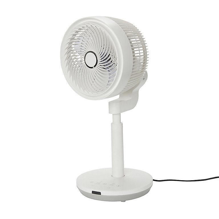 Blyss White 10" 60W Adjustable Table Fan