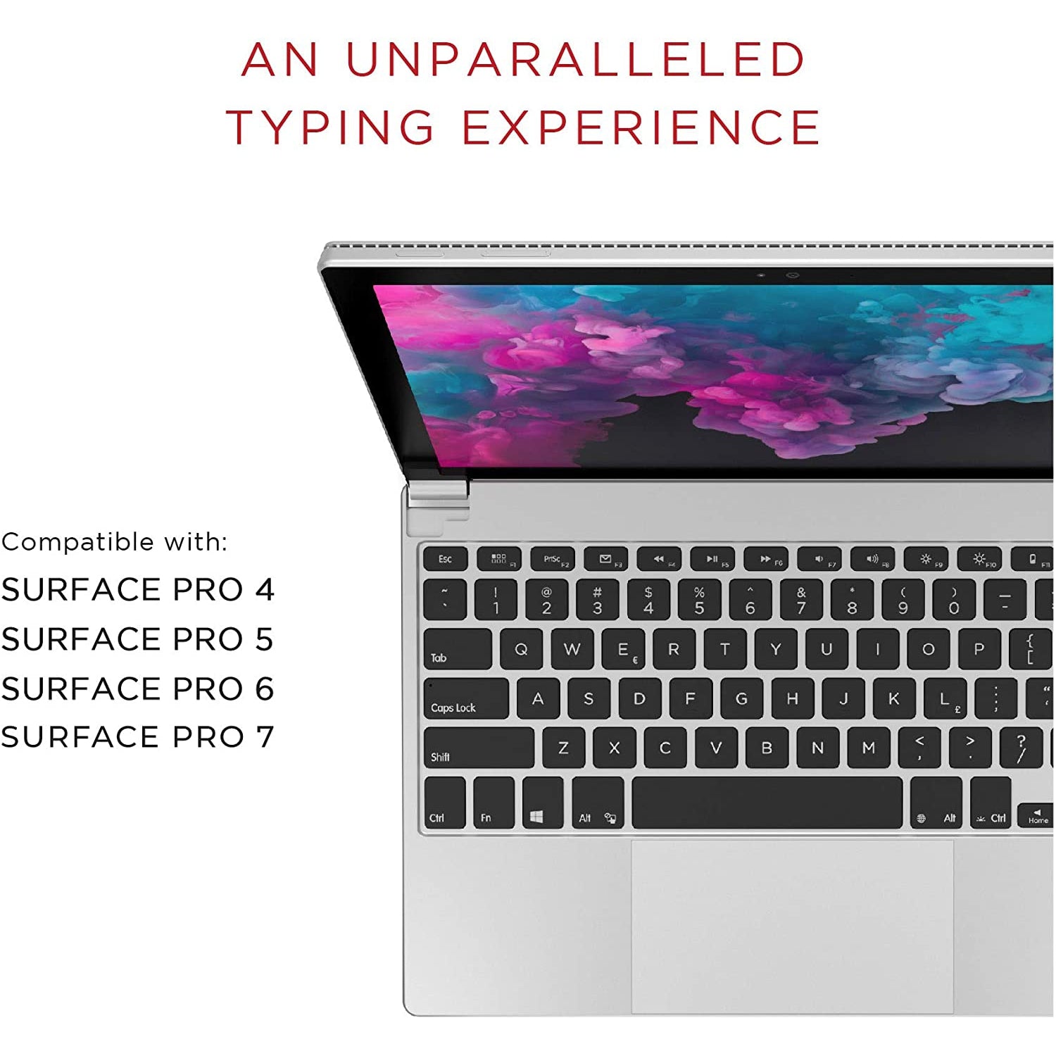 Brydge 12.3 Wireless Bluetooth Keyboard for Microsoft Surface Pro 4, 5, 6